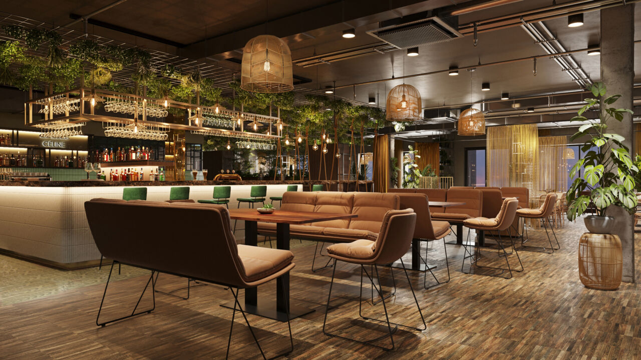 Restaurant La Sala im Bunker an der Feldstraße in Hamburg