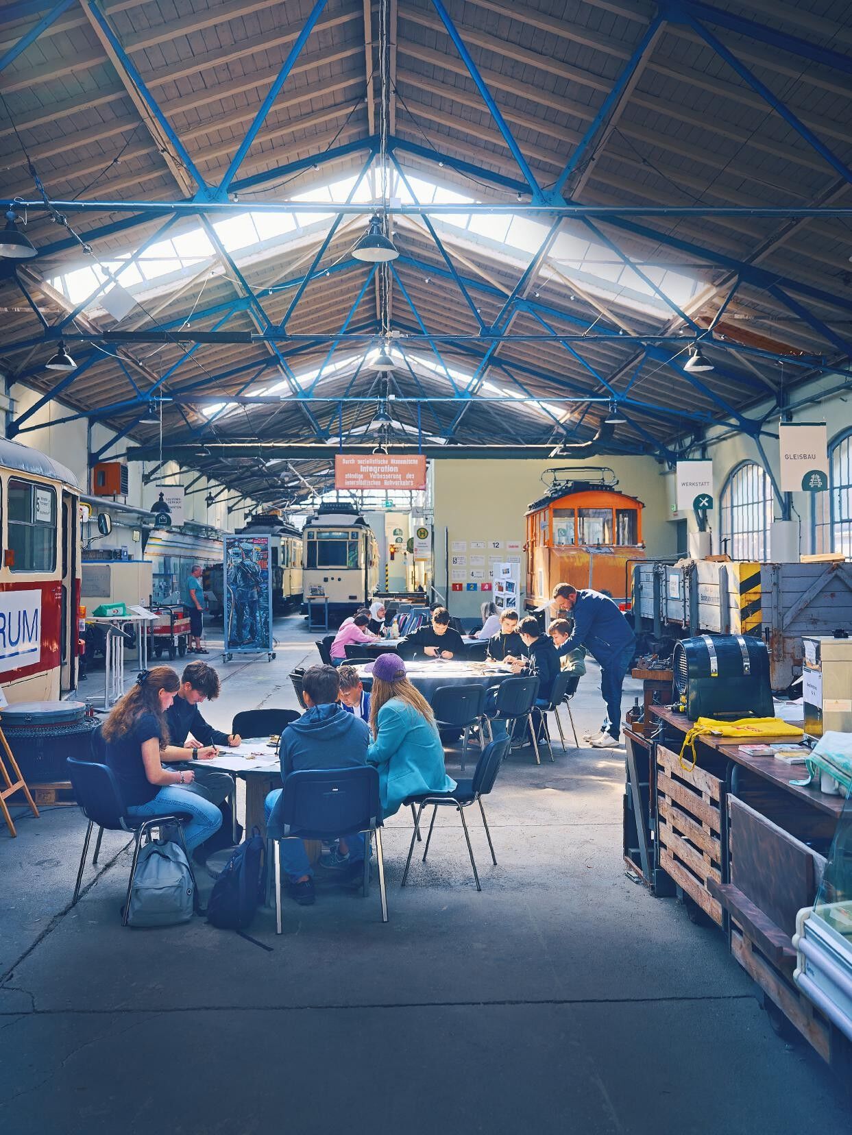 Garagen-Campus im Chemnitzer Stra&szlig;enbahnbetriebshof