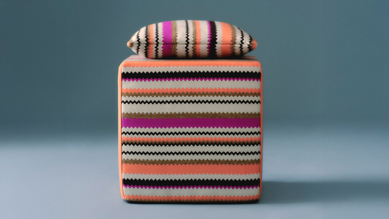 Missoni Home_Outdoor-Pouf_Cancun Chevron_820 €_Outdoor-Kissen_Cancun Chevron_420 € (1)
