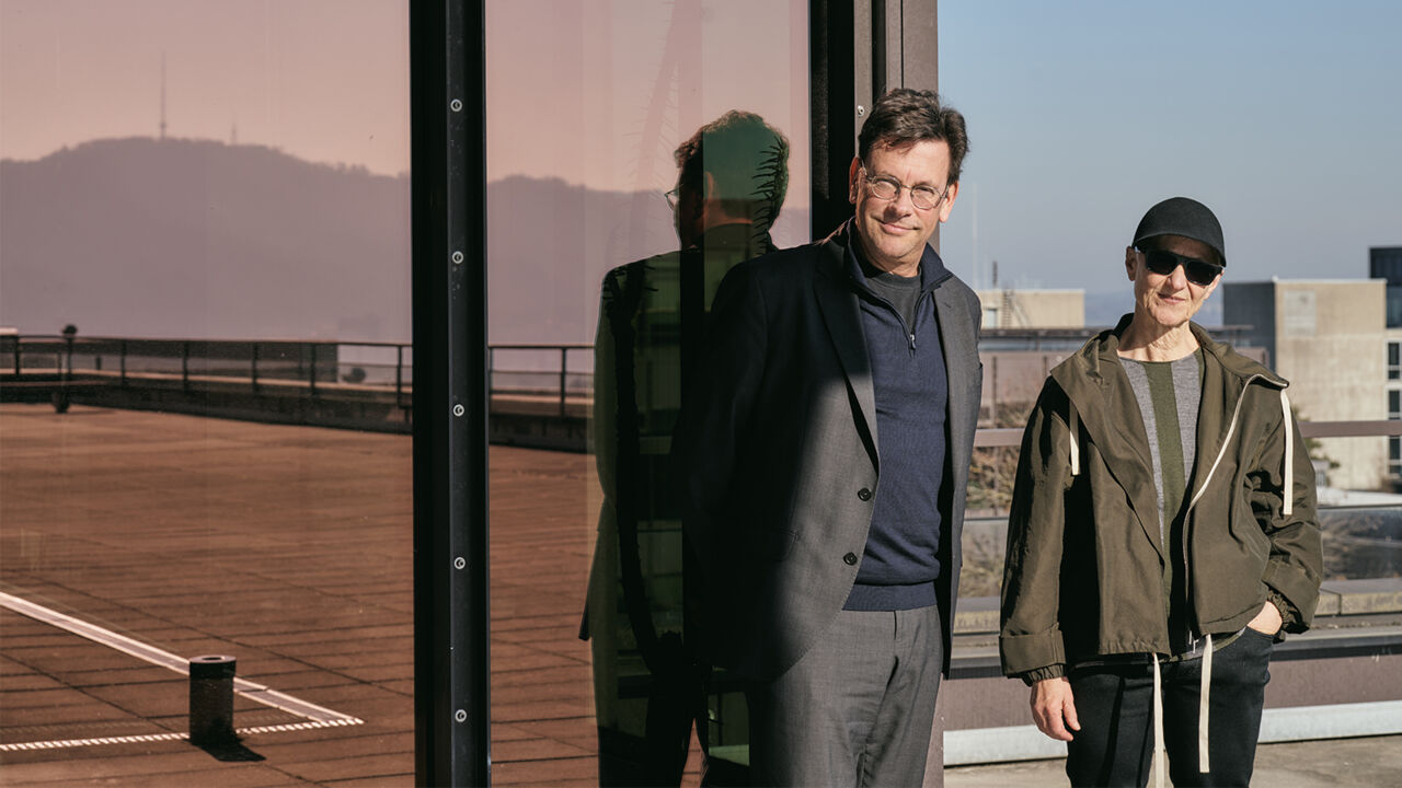 Portr&auml;tfoto von Philip Ursprung und Karin Sander f&uuml;r den Schweizer Pavillon bei der Architekturbiennale 2023