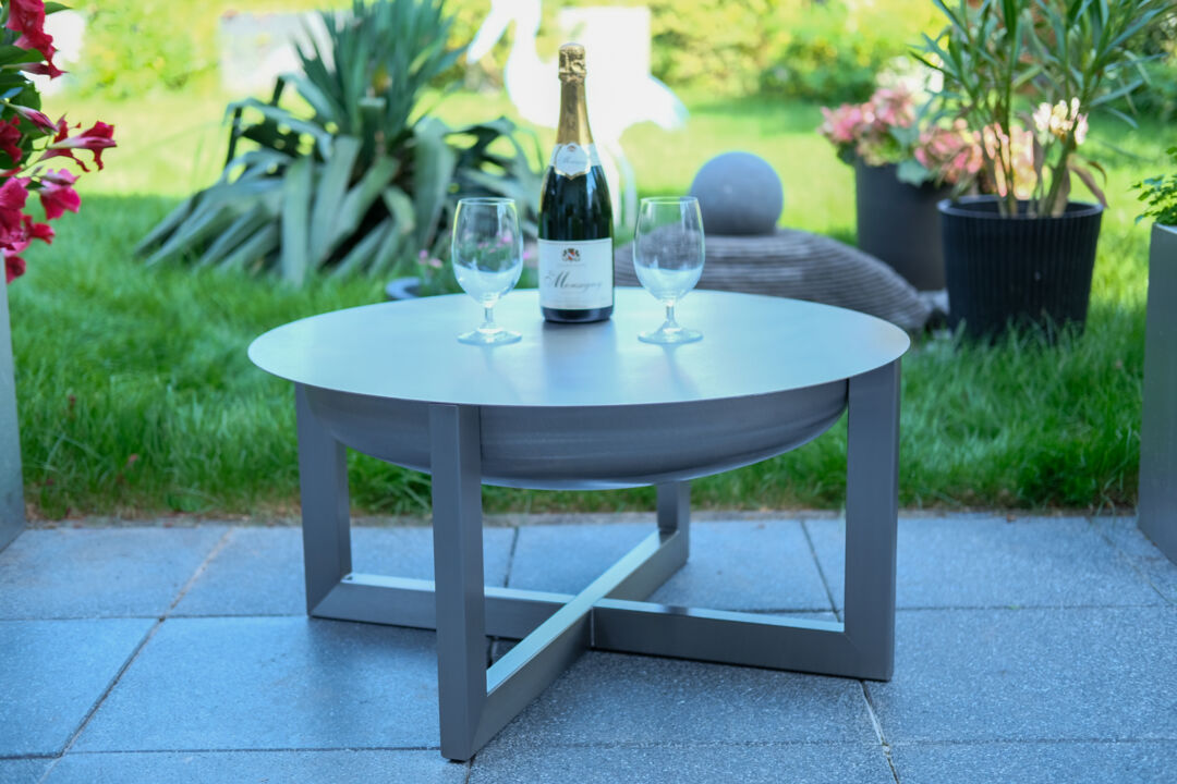 Feuerschale mit Deckel  Stahlkunst 