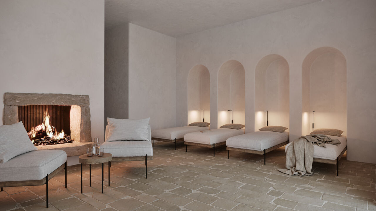 Spa Bereich im fink Hotel in Brixen, Südtirol, Italien.