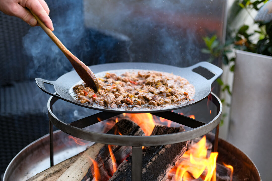 Kochgestell Fleischtopf Stahlkunst 