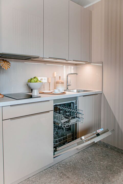 Sp&uuml;lmaschine in K&uuml;che in Ferienwohnung