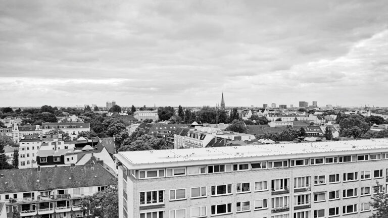 Ausblick aus den Grindelhochh&auml;usern