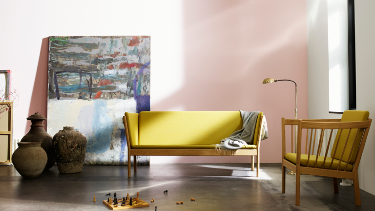 Modernes gelbes Sofa von FDB M&oslash;bler